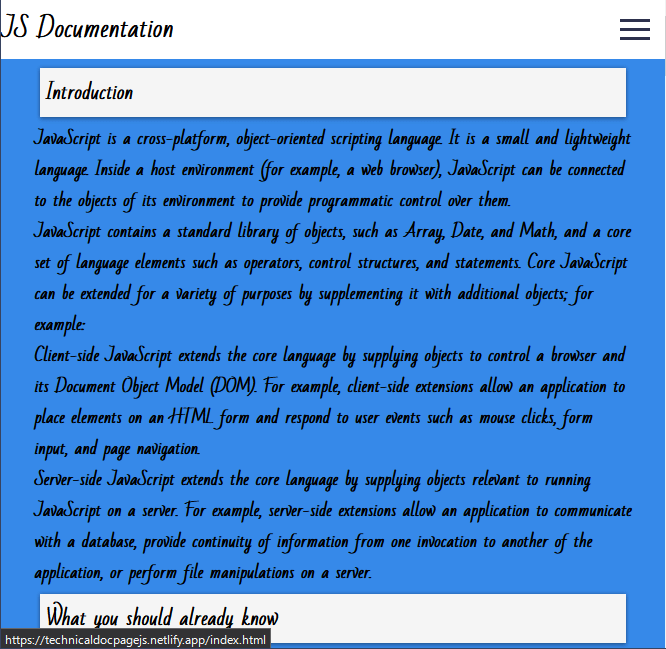 image of a Js Technical Docs